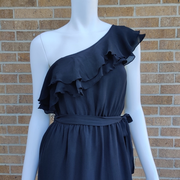 Black One Shoulder Dress by: Single Sz S - Picture 2 of 5